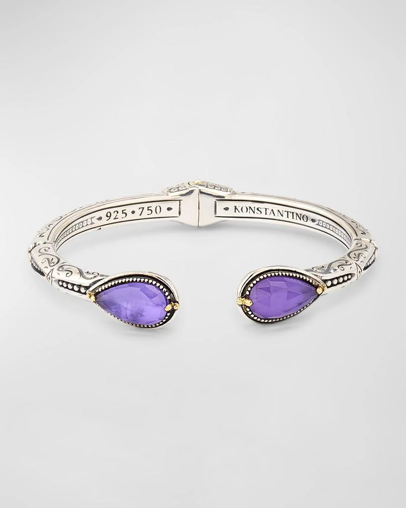 Konstantino Gen K 2 Silver and 18K Gold Rock Crystal Bracelet