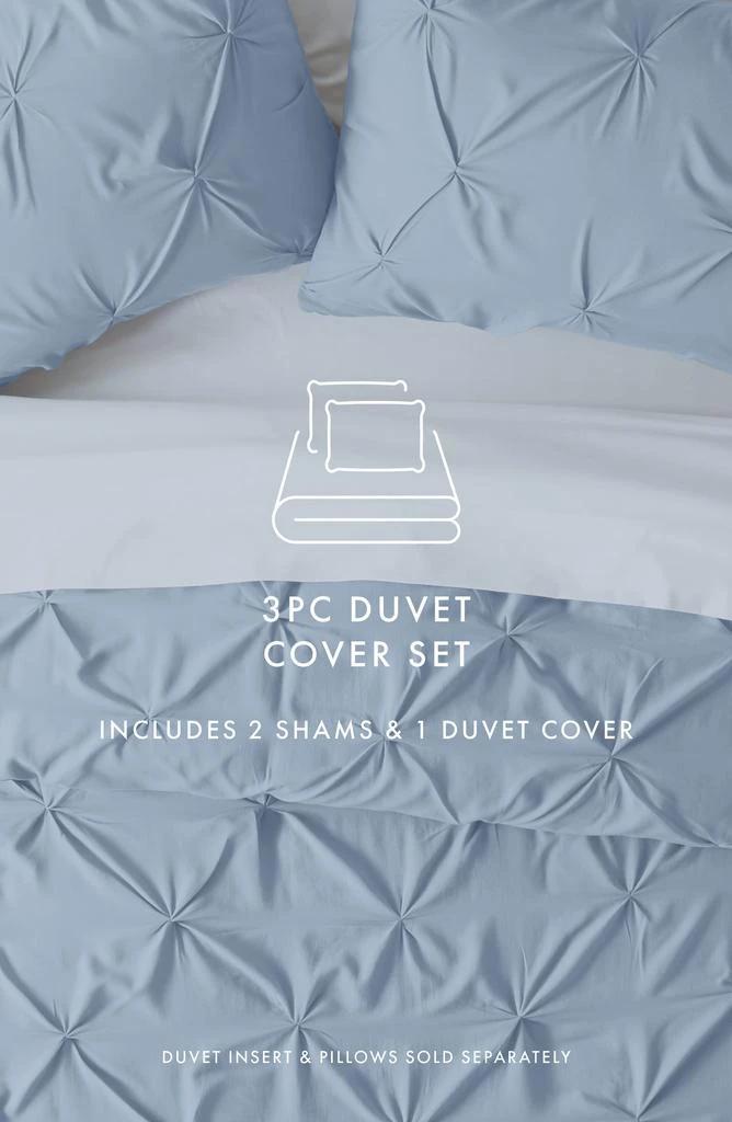IENJOY HOME HOME SPUN Premium Ultra Soft 3-Piece Pinch Pleat Duvet Cover Set 4