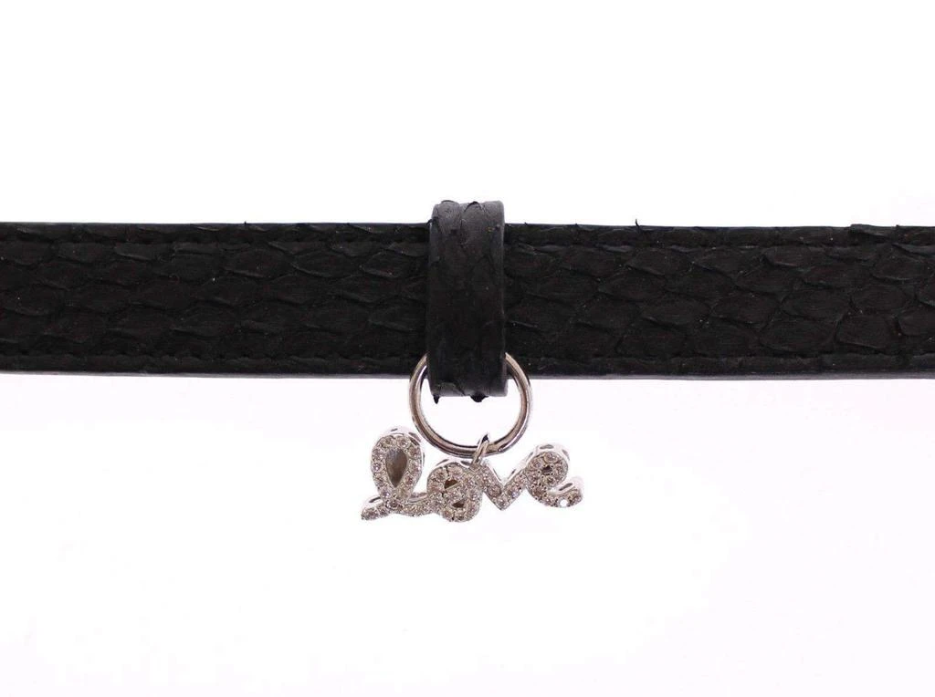 Nialaya Snakeskin CZ LOVE 925 Silver Bracelet 3