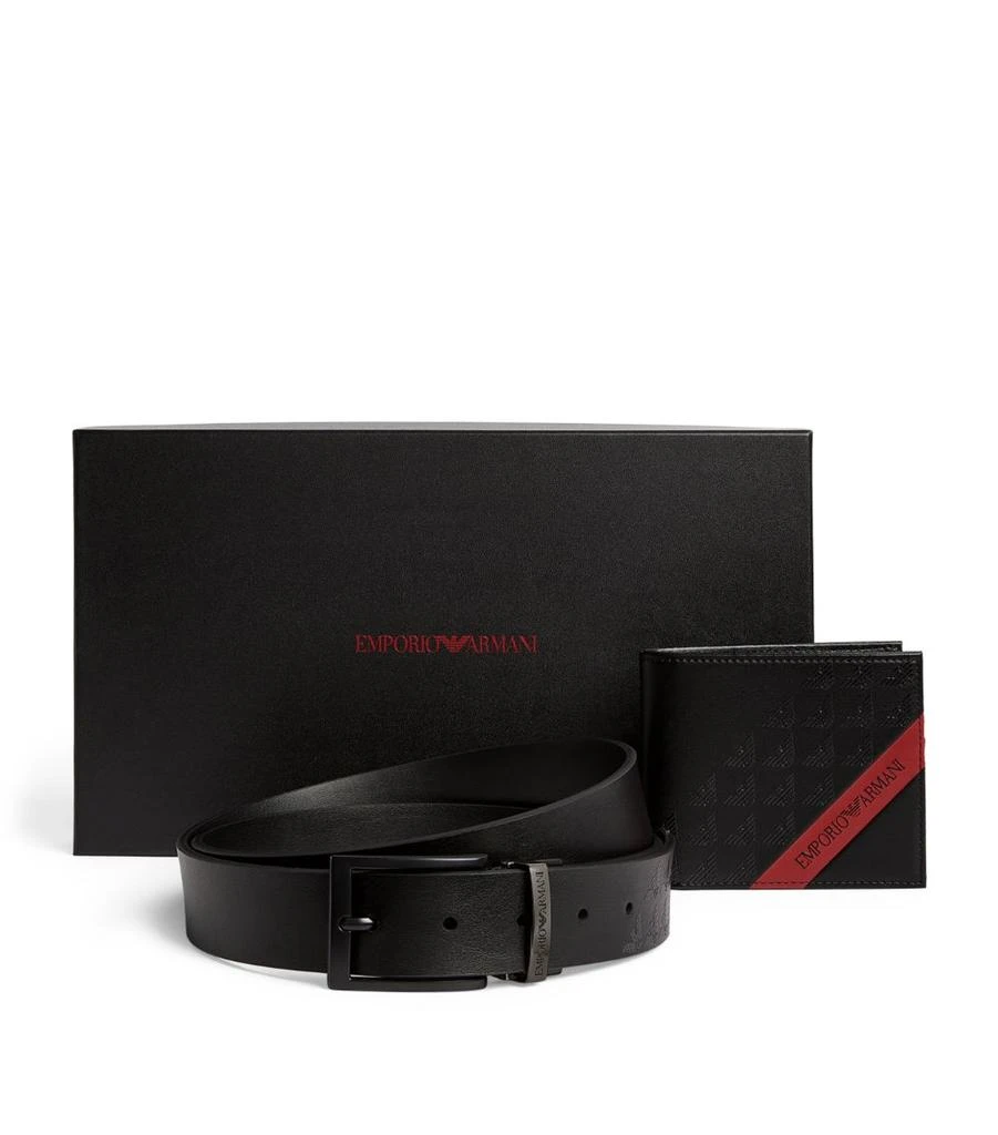 Emporio Armani Leather Wallet and Belt Gift Set 1
