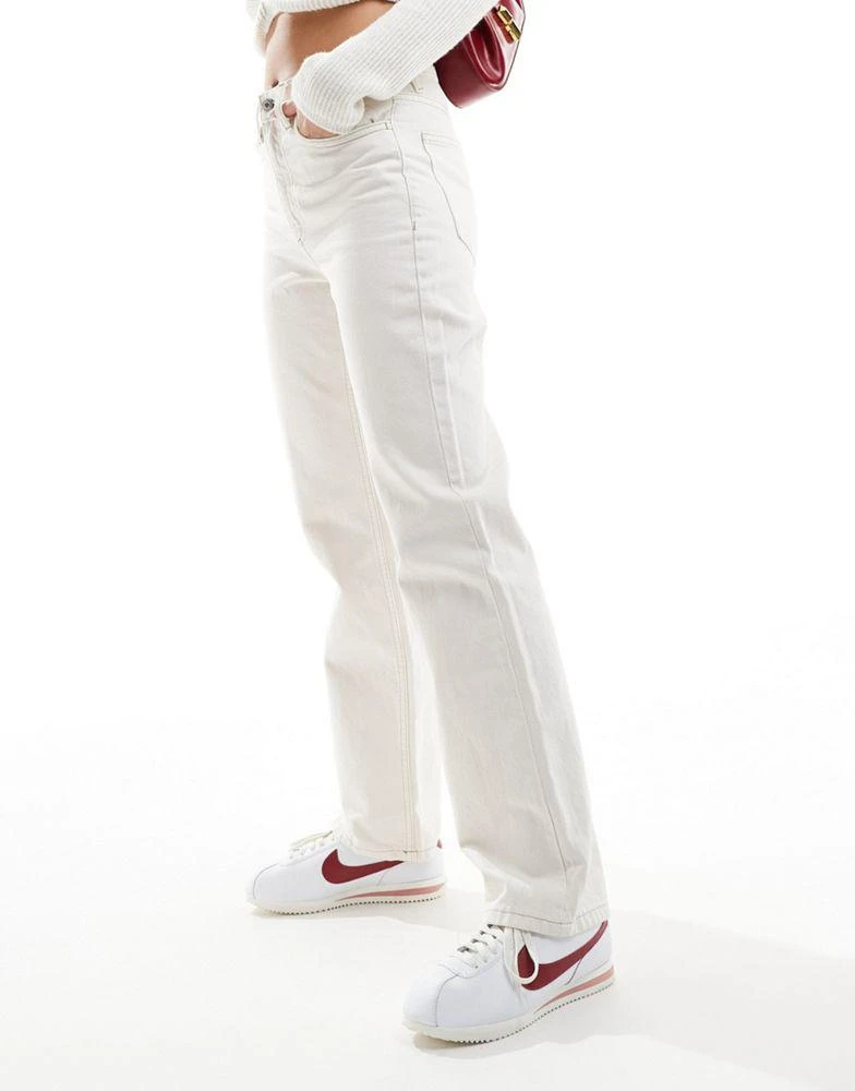 Mango Mango straight leg jeans in off white 3