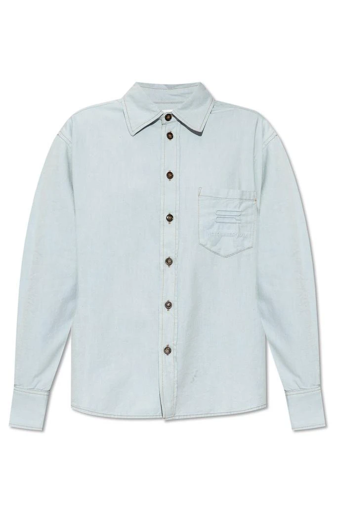Victoria Beckham Victoria Beckham Logo Embossed Denim Shirt 1