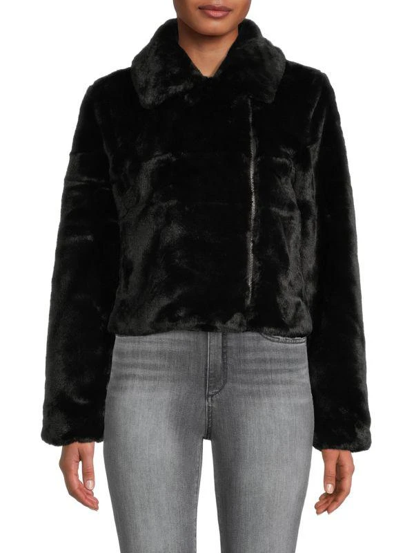 Apparis Tracey Faux Fur Moto Jacket 1