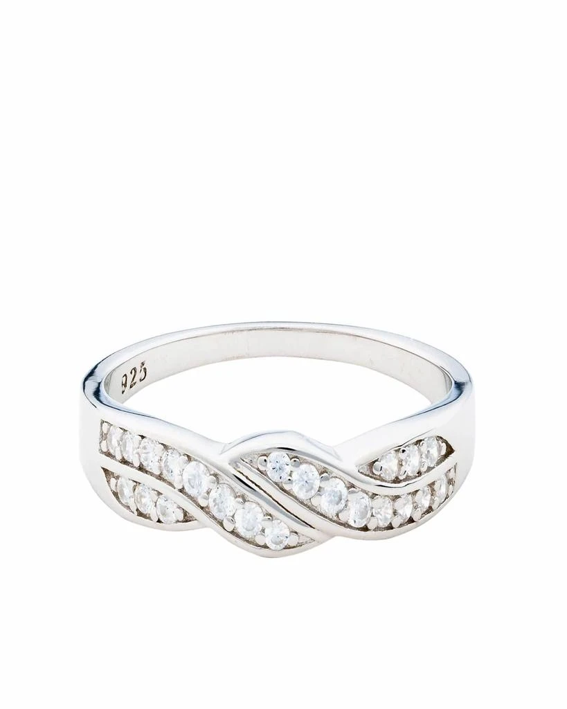 Traditions Jewelry Company Sterling Silver Cubic Zircon Braided Design Ring