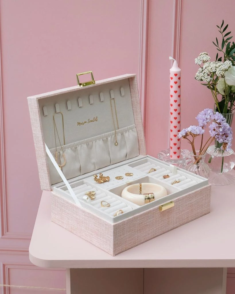 预计3周后发货 Maison Scarlett Boîte À Bijoux Louise Lin - Rose 1