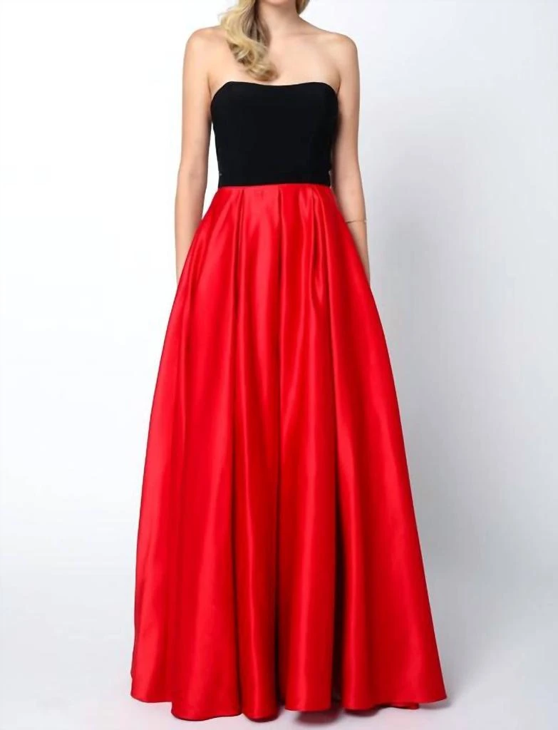 Juliet Juliet - Two Tone Sweetheart Ball Gown Style Prom Dress