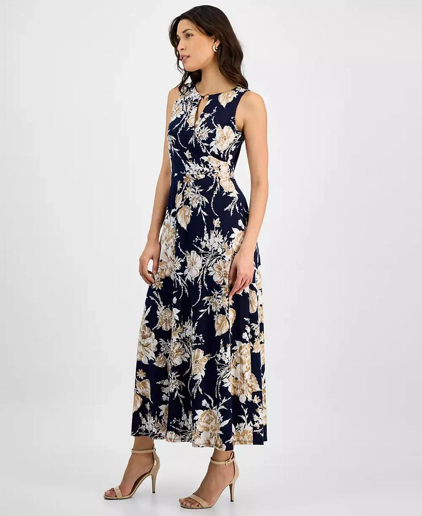 Sandra Darren Women's Floral-Print Keyhole Maxi Dress 3