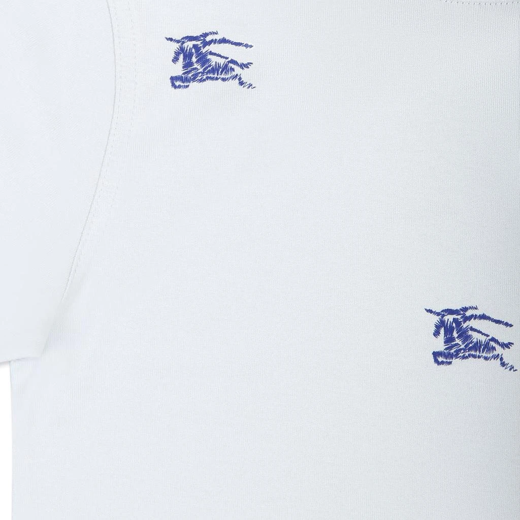 Burberry Light Blue T-shirt For Baby Boy With Equestrian Knigh 3