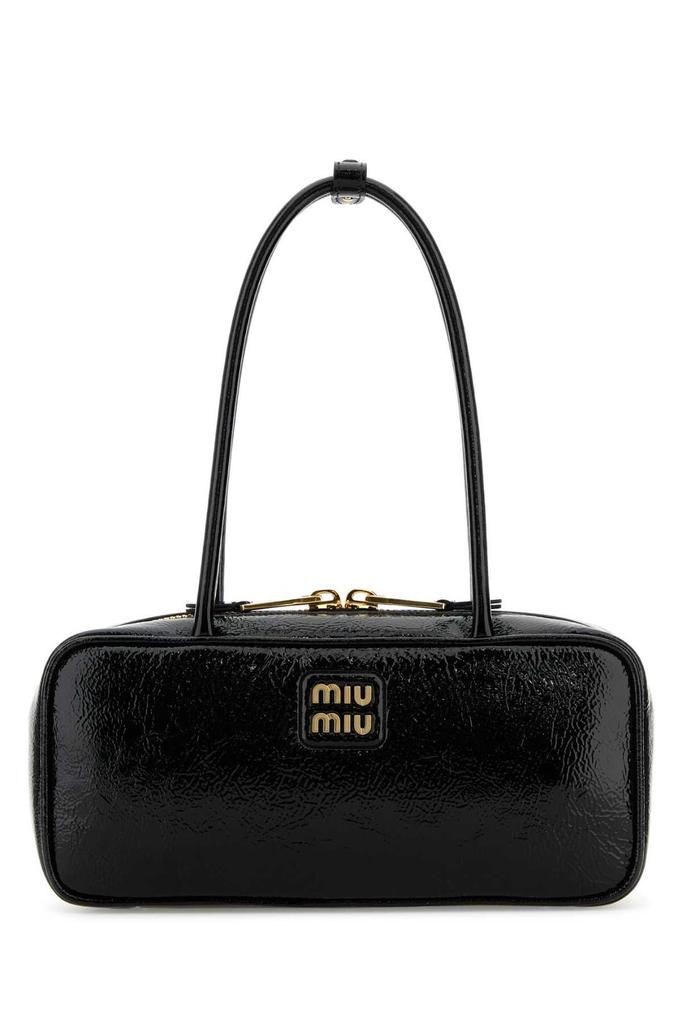 【関税&送料込】Miu Miu Black Nappa Leather Avenue Shoulder Miu Miu Black nappa leather Avenue shoulder bag - Shoulder