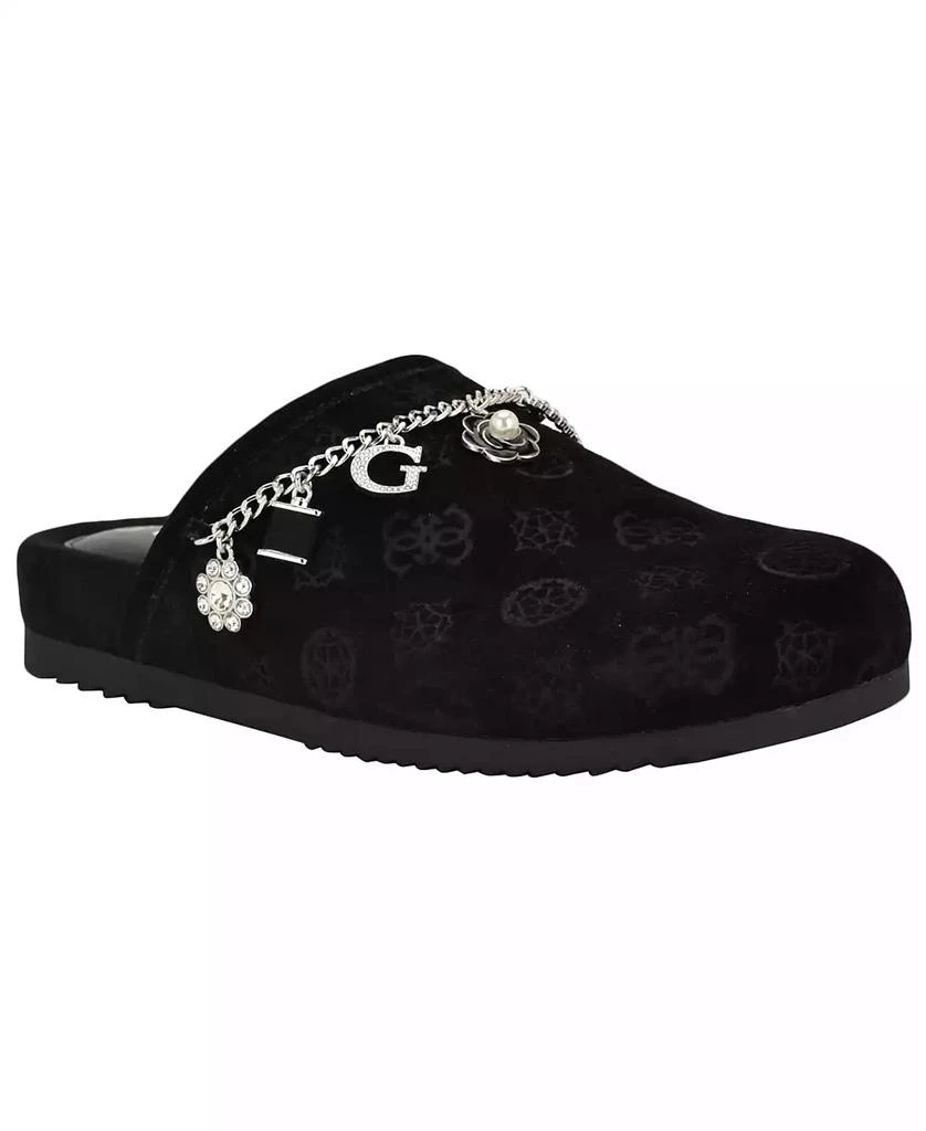 GUESS Women's Gavyn Charms Logo Slip-On Clogs