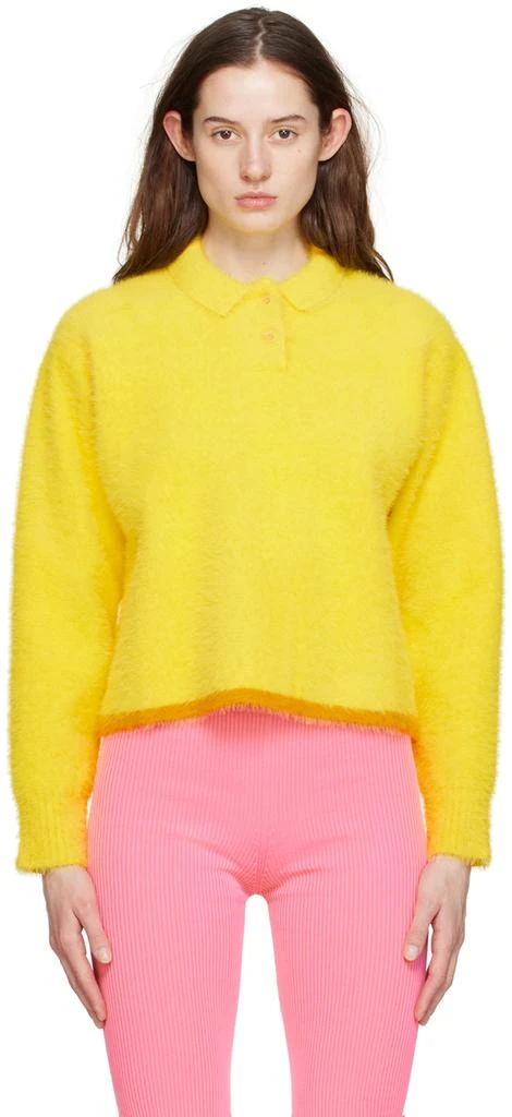 Jacquemus Yellow  'Le Polo Neve' Long Sleeve Polo 1
