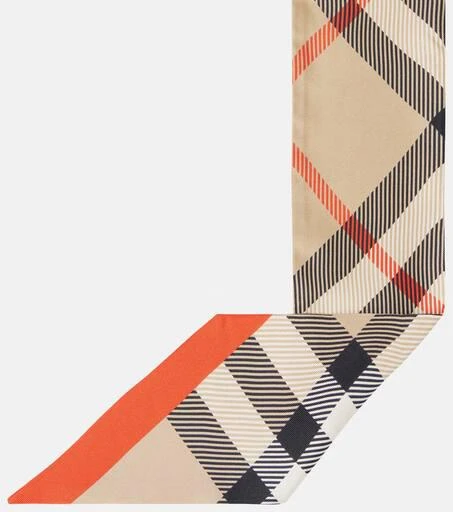 Burberry Burberry Check silk twill scarf 5