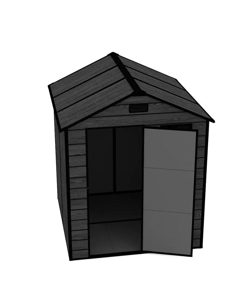 Streamdale Furniture Streamdale 6x6 Resin Storage Shed - Waterproof, UV Proof 8
