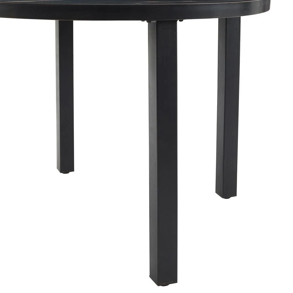 Crosley Kaplan 42" Round Outdoor Metal Dining Table Oil Rubbed Bronze 4