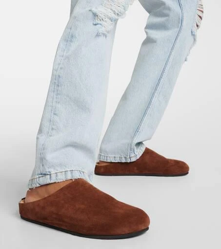 The Row Hugo suede mules 4
