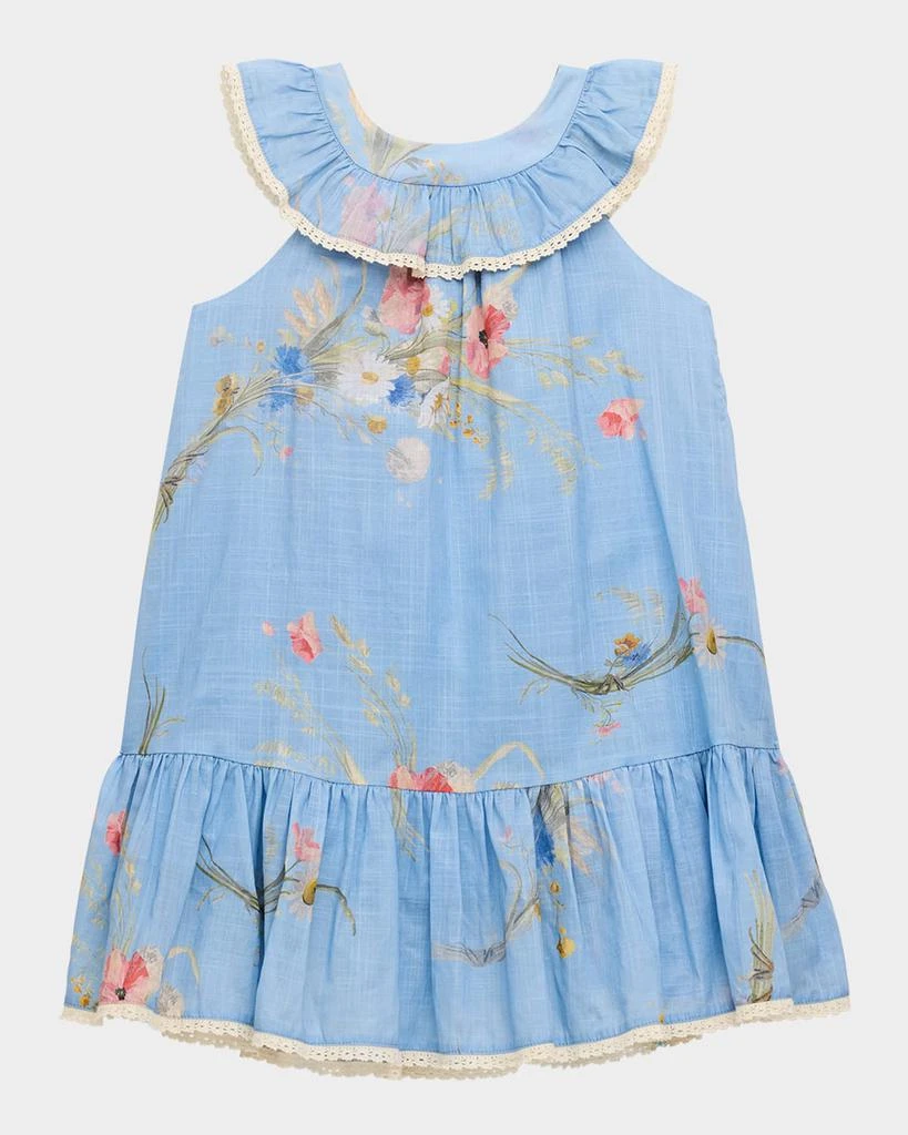 Zimmermann Girl's Lucky Kids Lattice-Trim Dress, Size 1-12 1
