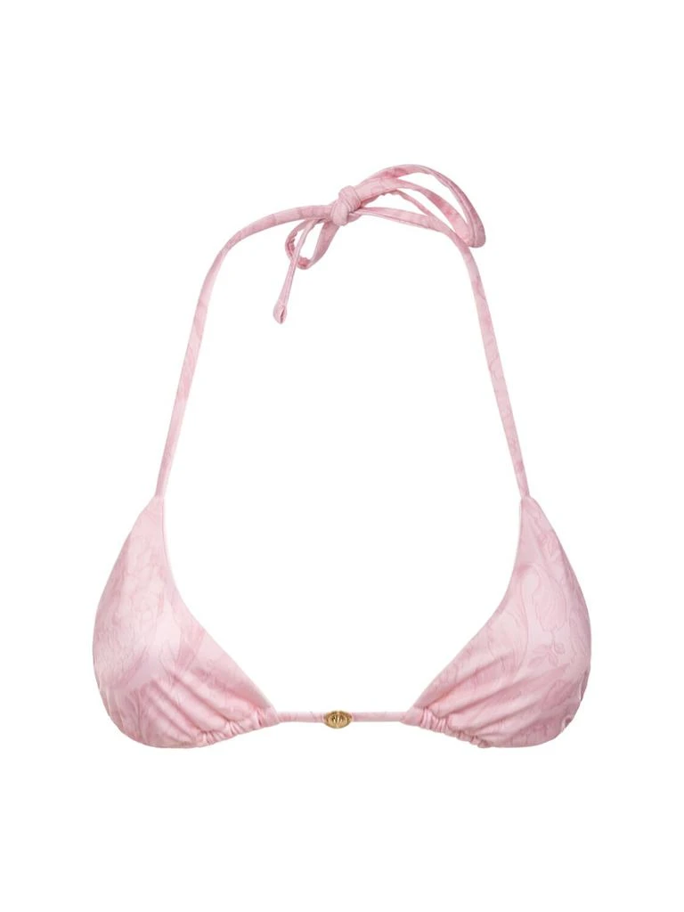 Versace Barocco Print Lycra Triangle Bikini Top 1