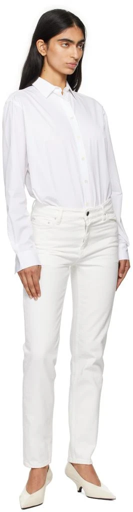 Totême White Low Taper Jeans 4