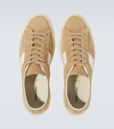 Tom Ford Cambridge leather-trimmed suede sneakers 4