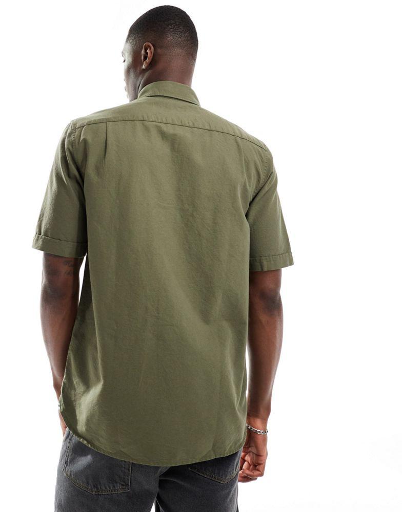 Fred Perry Fred Perry short sleeve oxford shirt in green