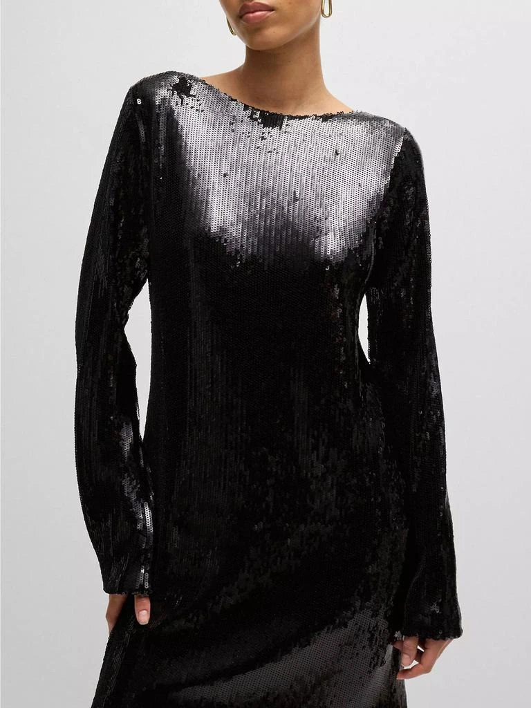 Hugo Boss Long-Sleeved Sequined Dress 5