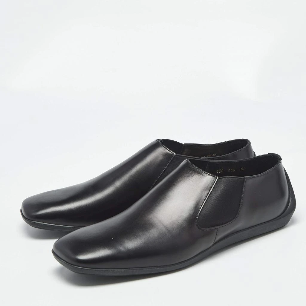 Prada Black Leather Slip On Loafers Size 44 – On Sale Now  display picture 2