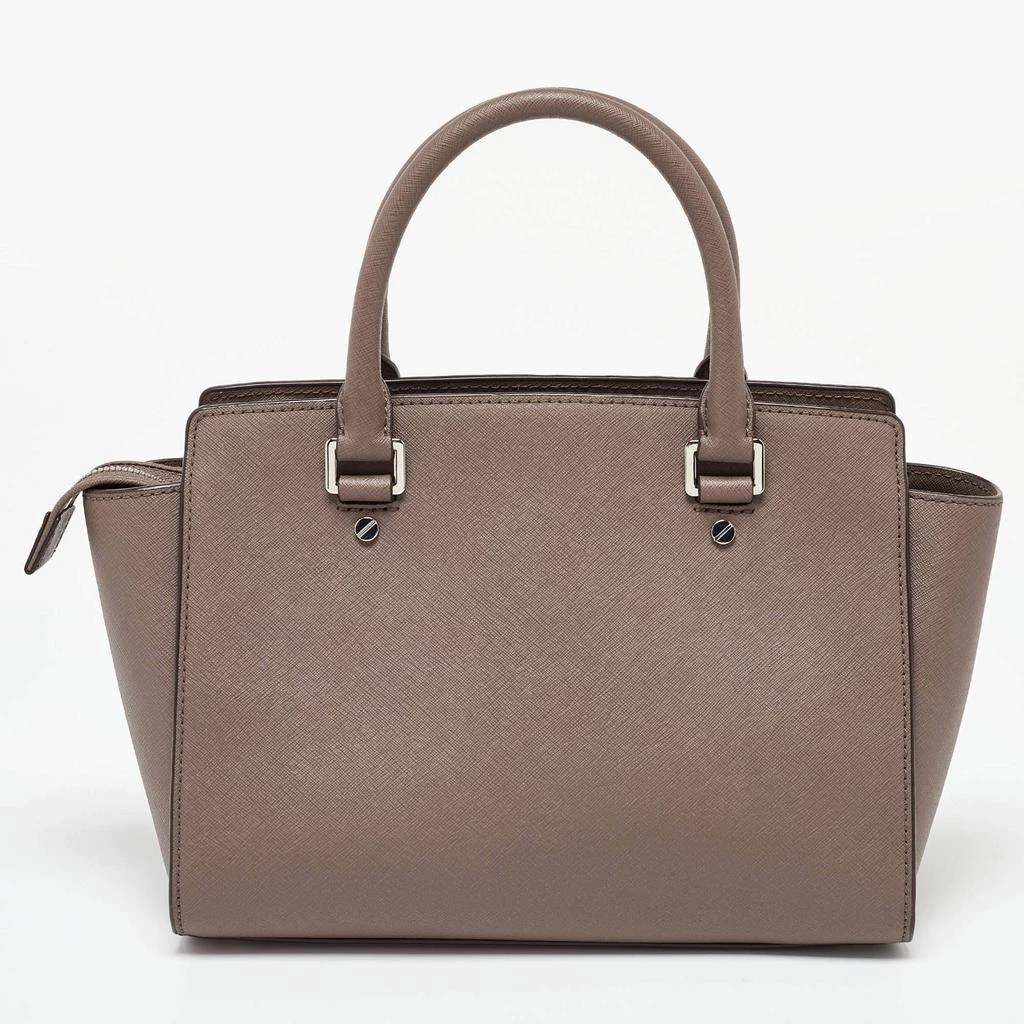 Michael Kors Michael Kors Dark Beige Leather Medium Selma Tote 4
