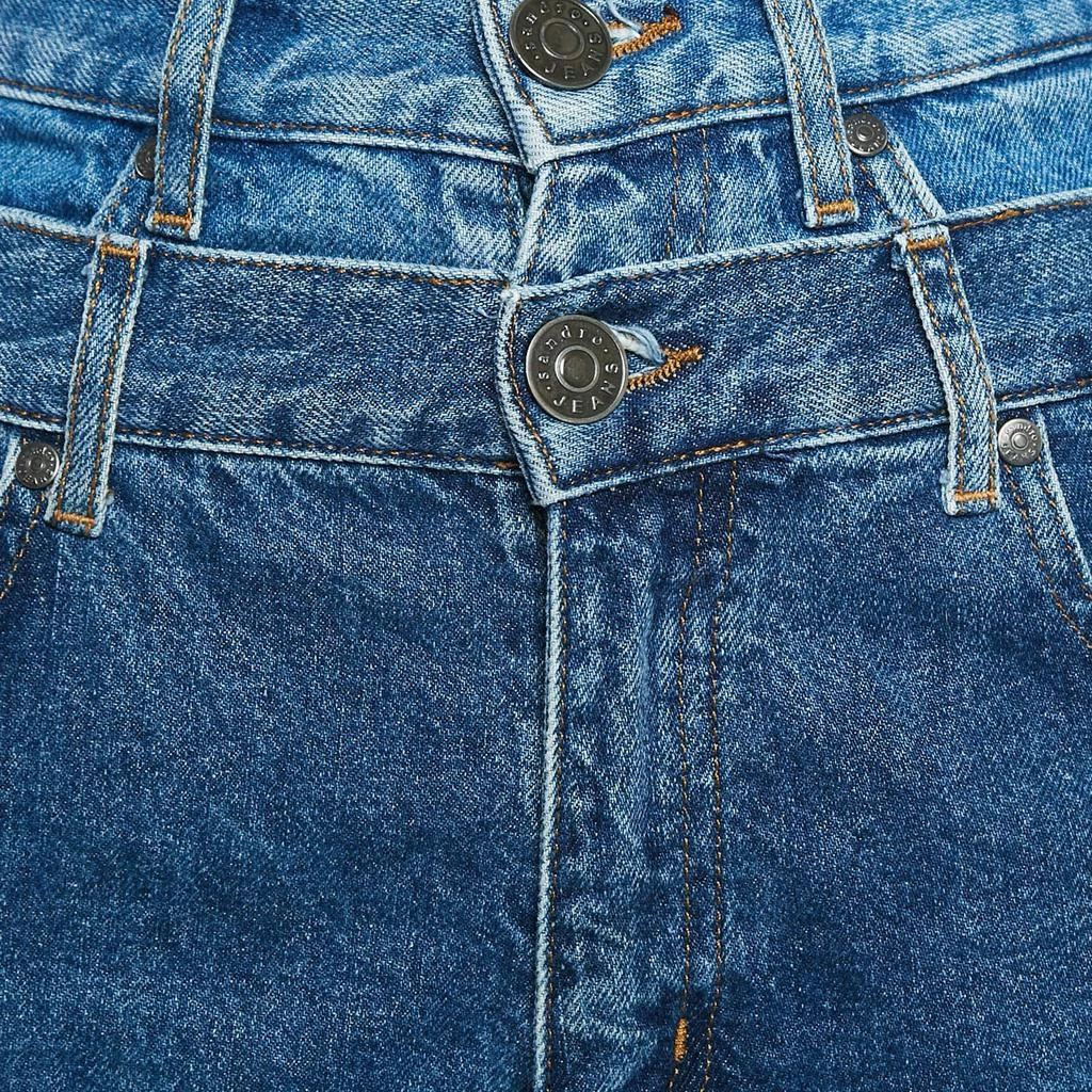 Sandro Sandro Blue Denim Double Waist Detail Jeans S Waist 25" 3