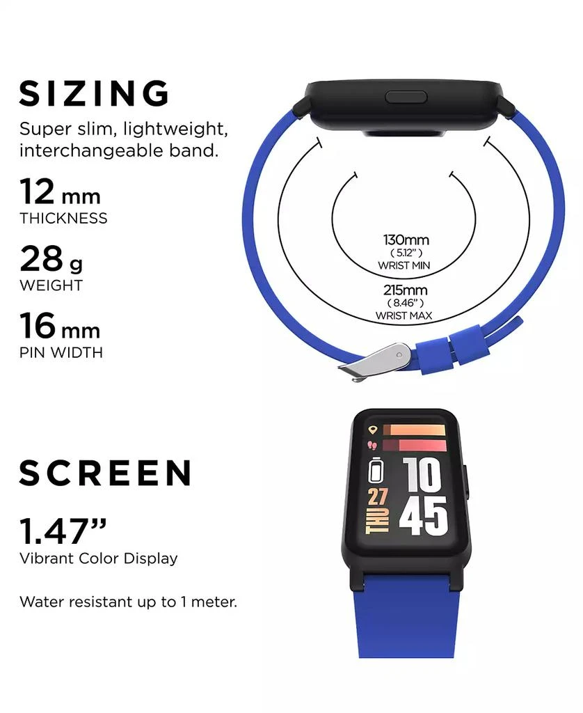iTouch Active 4 Unisex Silicone Strap Fitness Tracker 42.7mm 5