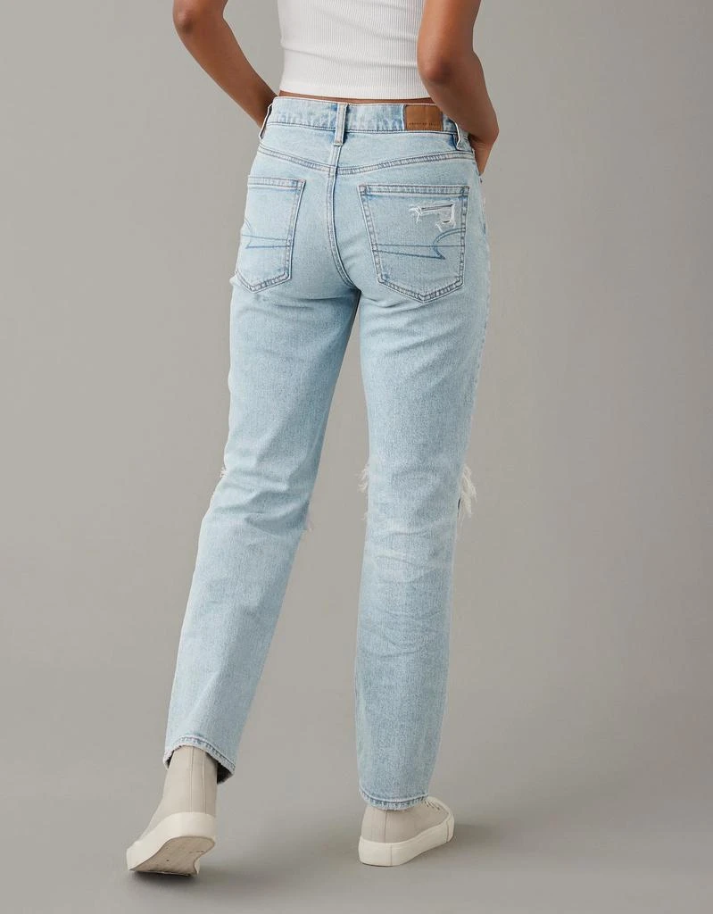 AE AE Stretch Super High-Waisted Ripped Ankle Straight Jean 2