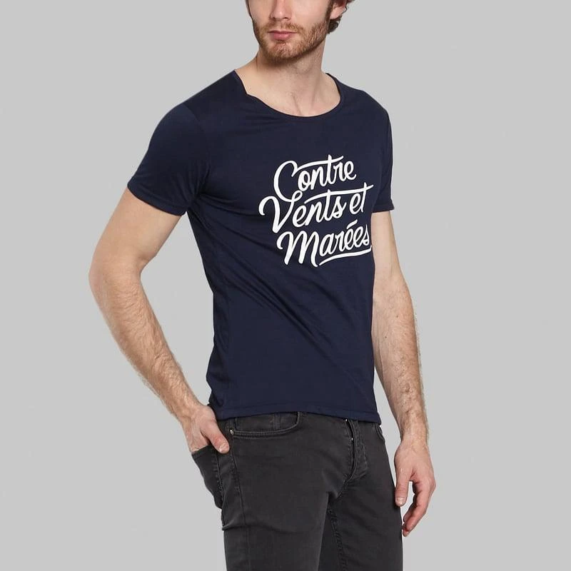 Sacrebleu Contre Vents Et Marées T-shirt Navy Blue SACREBLEU 2