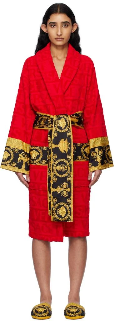 Versace Red 'I Heart Baroque' Bathrobe 1