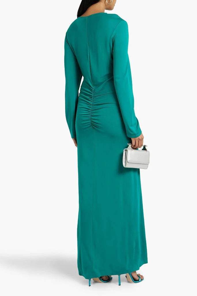 Diane von Furstenberg Addams draped satin-jersey maxi dress 3