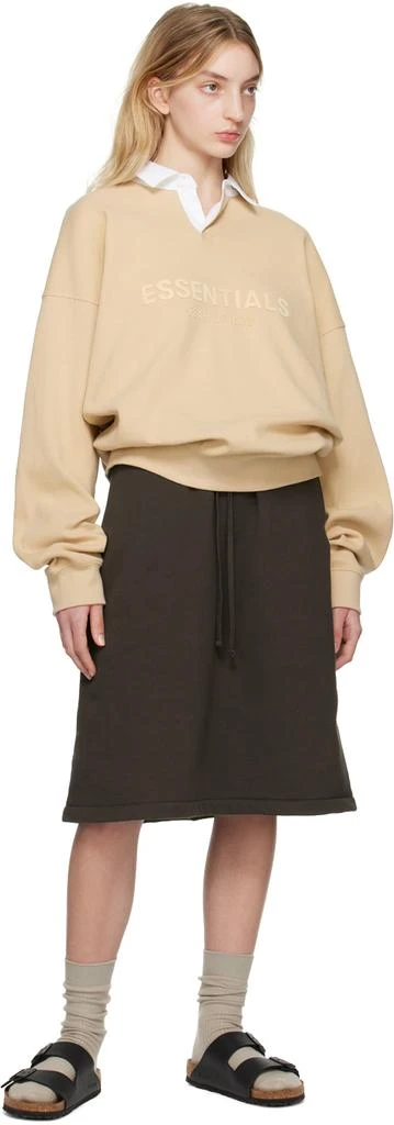 Essentials Gray Drawstring Midi Skirt 4