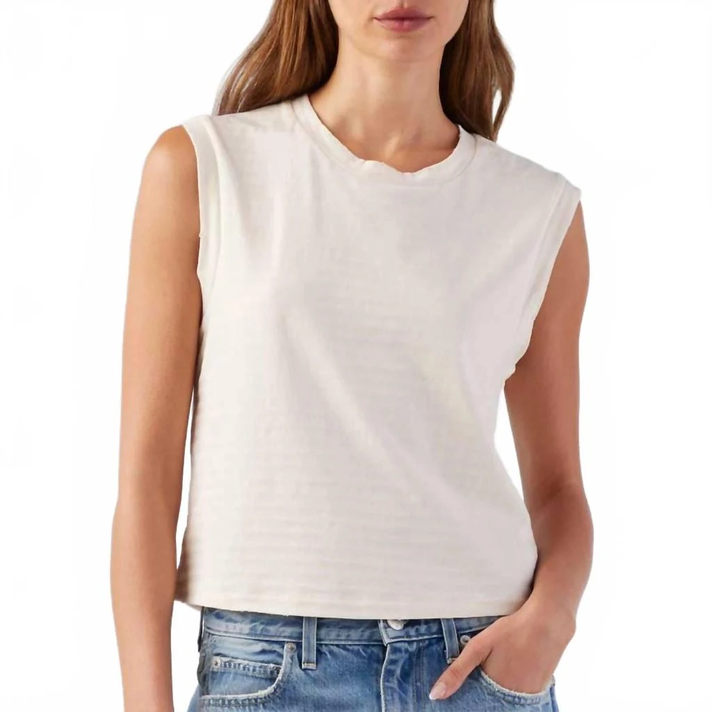 AMO Sleveless Babe Tee In Natural 1