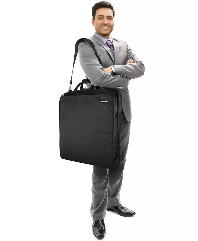 WallyBags 42" Premium Travel Garment Bag with Shoulder Strap and Pockets 7