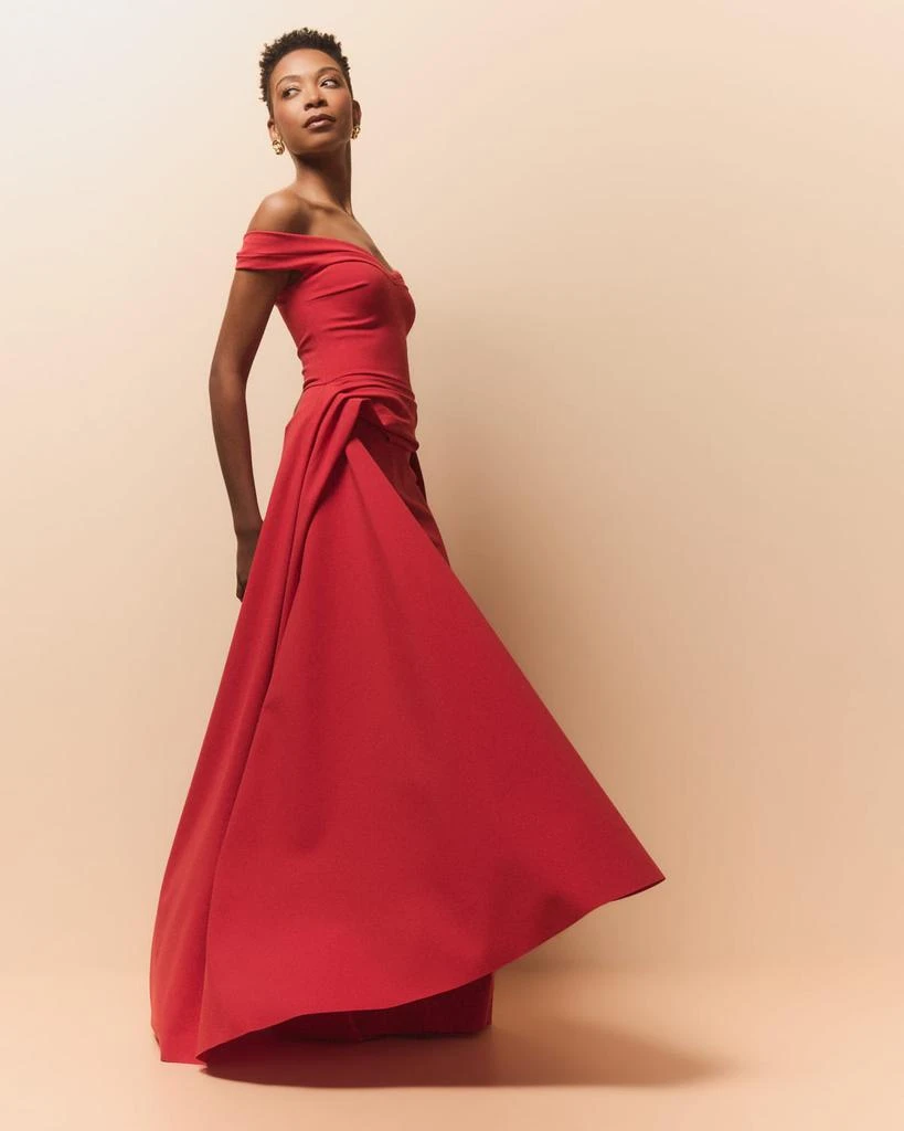 Chiara Boni Radisvi Draped Off-Shoulder Gown 5