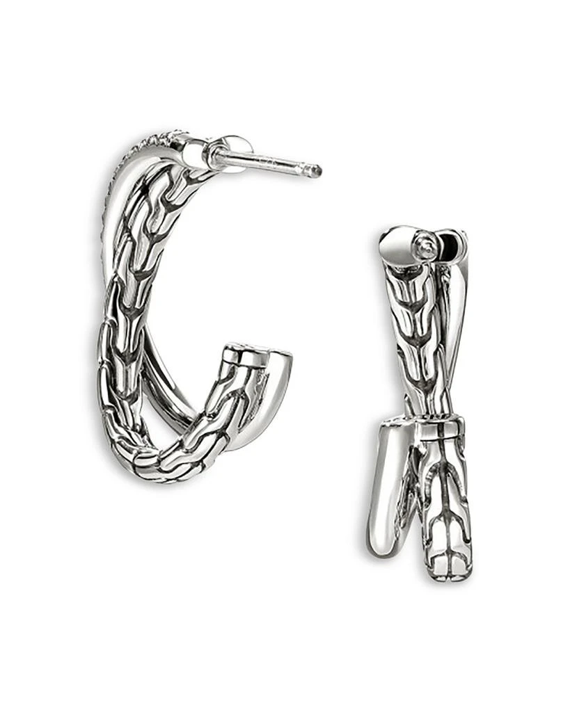 John Hardy Sterling Silver JH Essentials Diamond Pavé Crossover Earrings, 0.28 ct. t.w. 2