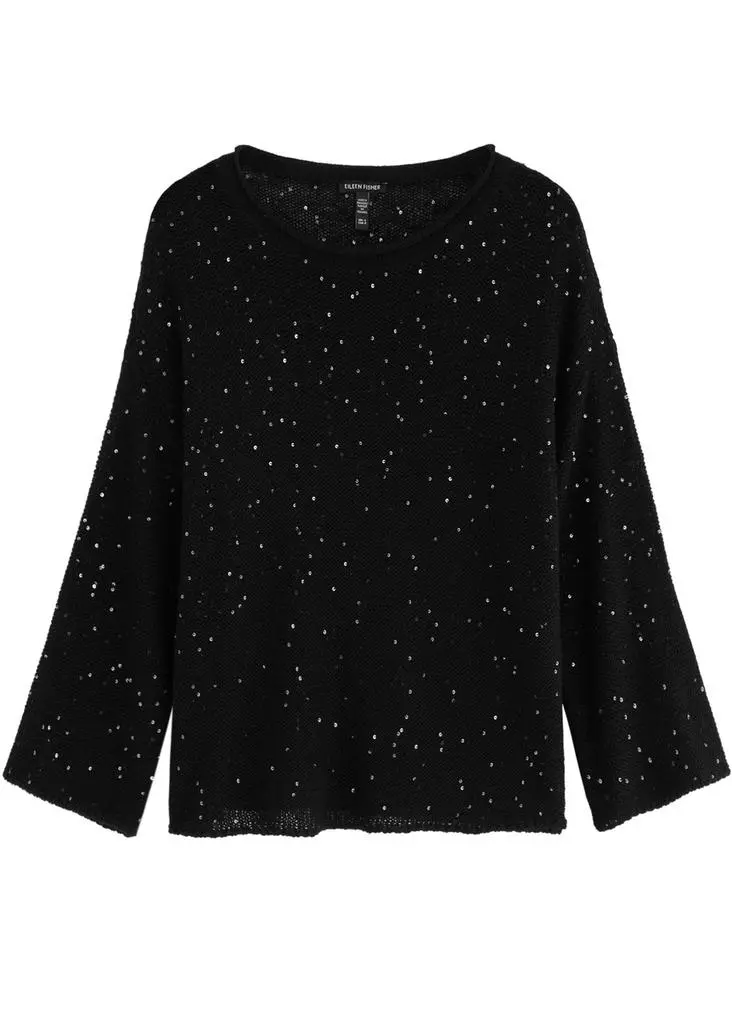 Eileen Fisher Sequin-embellished wool jumper 1