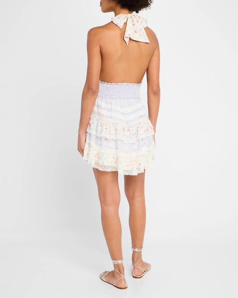 LOVESHACKFANCY Prim Halter Mini Dress 3