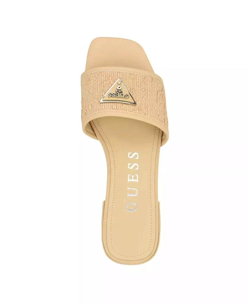 GUESS Women's Tamsea One Band Square Toe Slide Flat Sandals 4