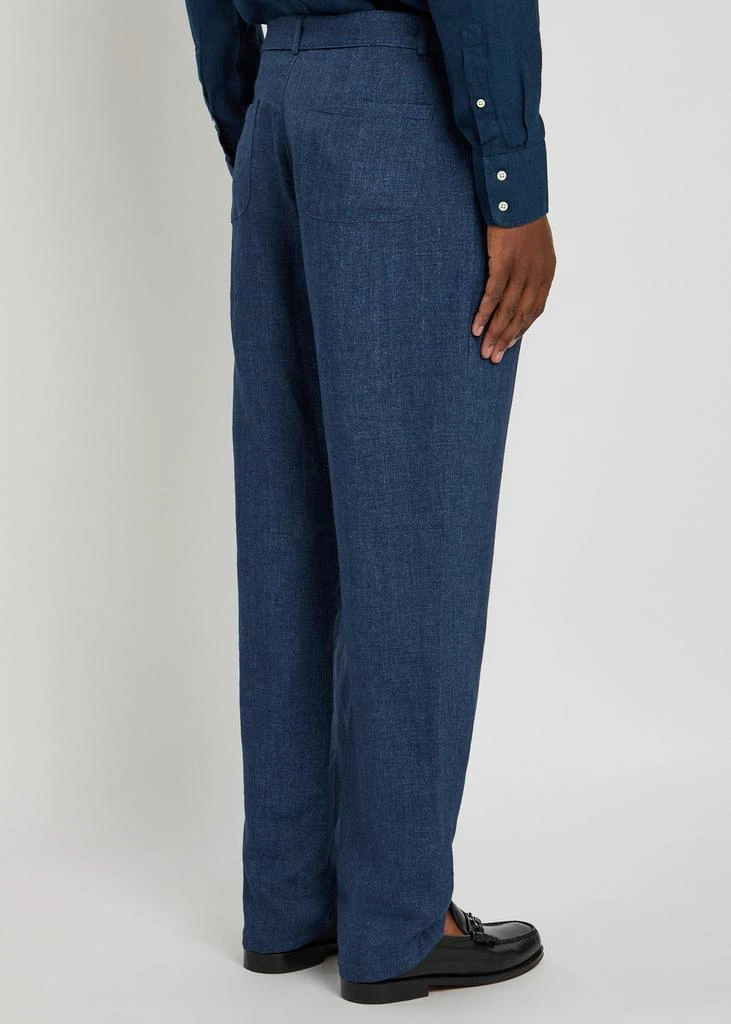 Oliver Spencer Belted linen trousers 3
