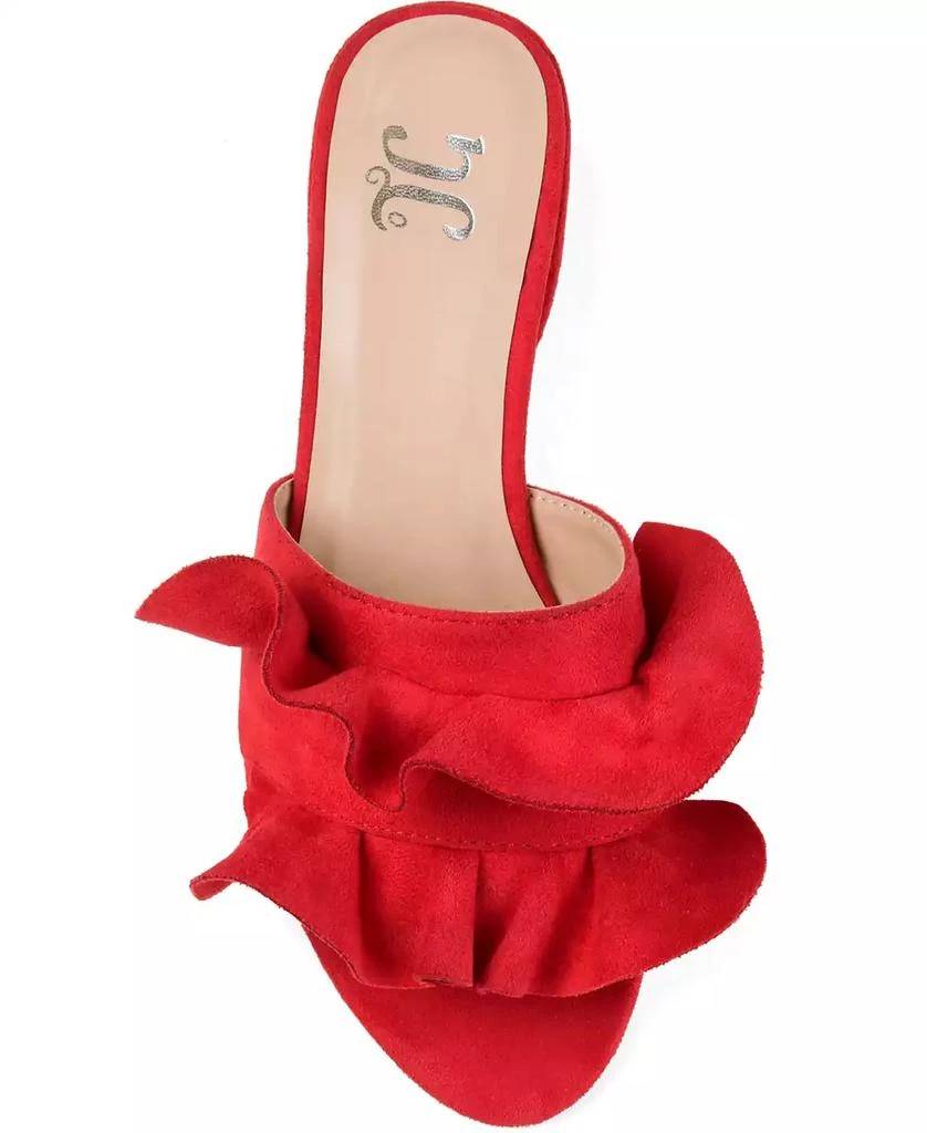 Journee Collection Women's Sabica Ruffle Slip On Dress Sandals 9