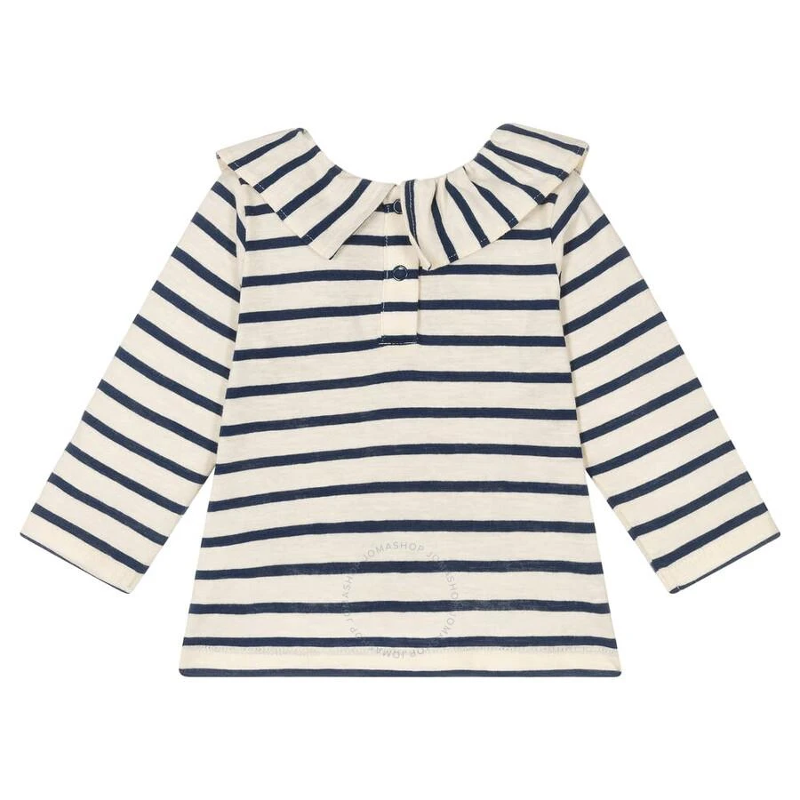 PETIT BATEAU Girls Breton Stripe Jersey Long-Sleeve Blouse 2