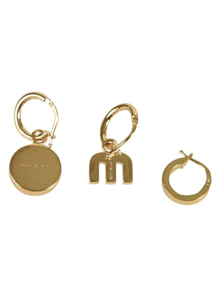 Miu Miu Miu Miu Set Of Three Clasp Fastened Hoop Earrings 2