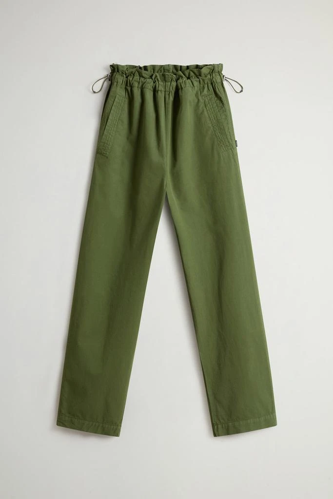 Woolrich Garment-Dyed Pure Cotton Pants - Women - Green 4