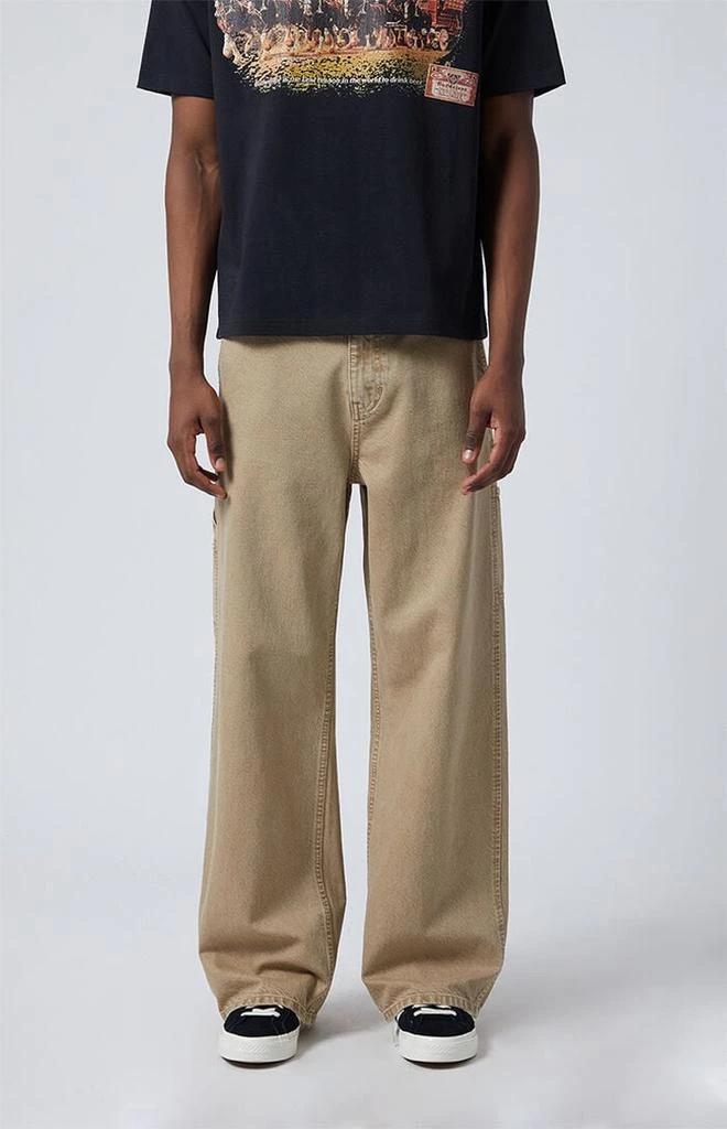 PacSun Tan Extreme Baggy Carpenter Jeans 1