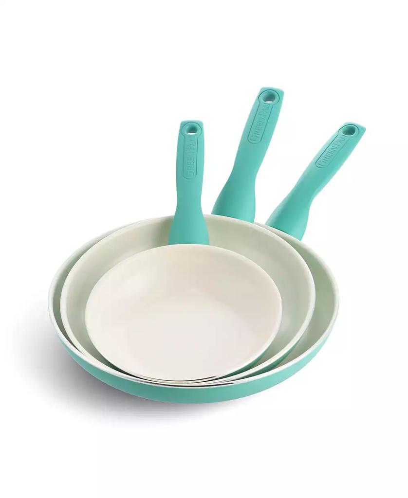 Greenpan Rio Healthy Ceramic 7", 9.5" and 11" Nonstick Frying Pan Skillet Set