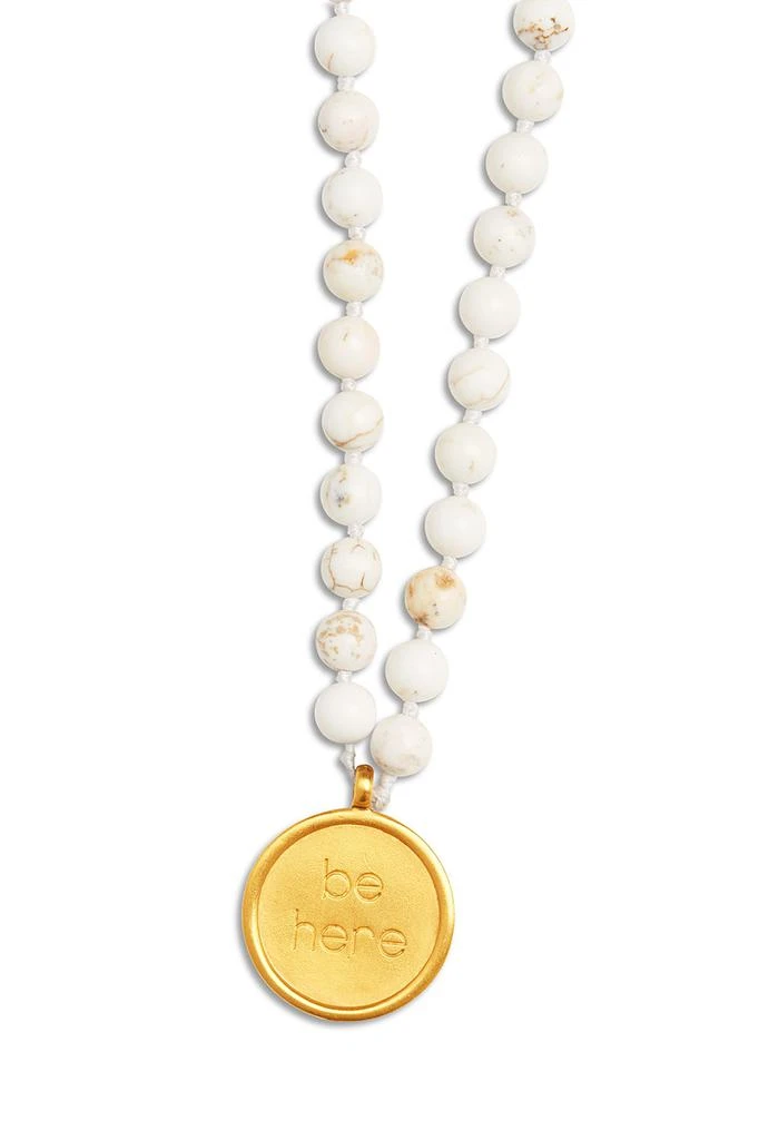 Alo White Turquoise Mala Necklace 1