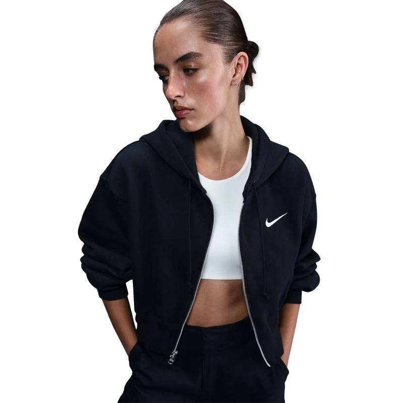 NIKE Nike NSW Phoenix Fleece Loose Crop FZ Hoodie - Women's 1